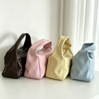 Borsa a spalla effetto “puff” in tonalità macaron