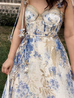 Blue Petal Corset Dress