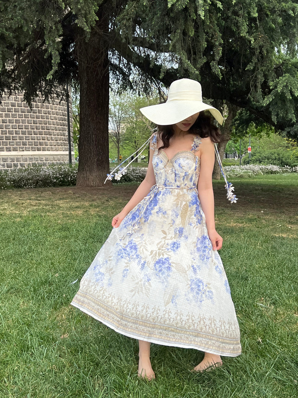 Blue Petal Corset Dress