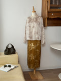 Golden Ink Set | Camicia stampa artistica e gonna jacquard