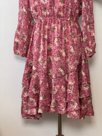Blush Bloom Dress | Abito floreale con balze