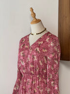 Blush Bloom Dress | Abito floreale con balze