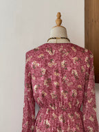 Blush Bloom Dress | Abito floreale con balze