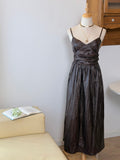 Black Sculpt Dress | Abito con volume e texture effetto pelle
