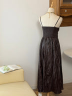 Black Sculpt Dress | Abito con volume e texture effetto pelle