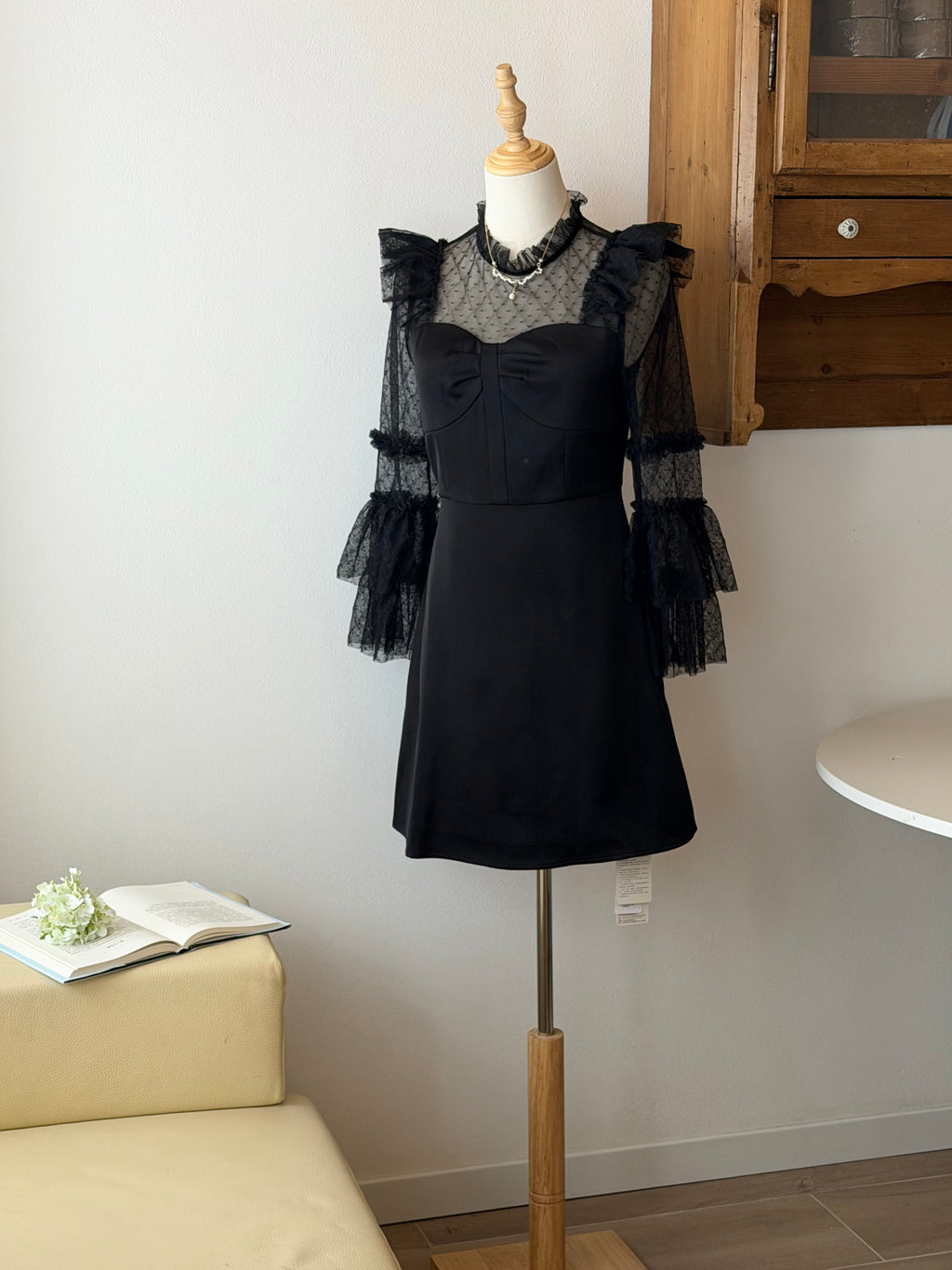 Black Lace Corset Dress | Abito con bustier e pizzo