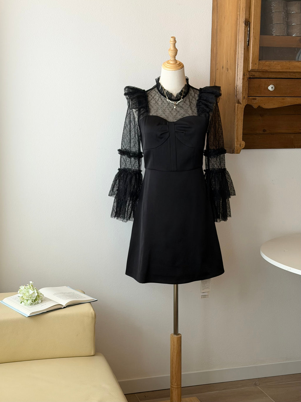 Black Lace Corset Dress | Abito con bustier e pizzo