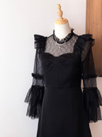 Black Lace Corset Dress | Abito con bustier e pizzo