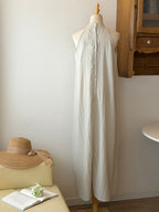 Grey Ease Dress | Abito halter ampio