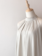 Grey Ease Dress | Abito halter ampio