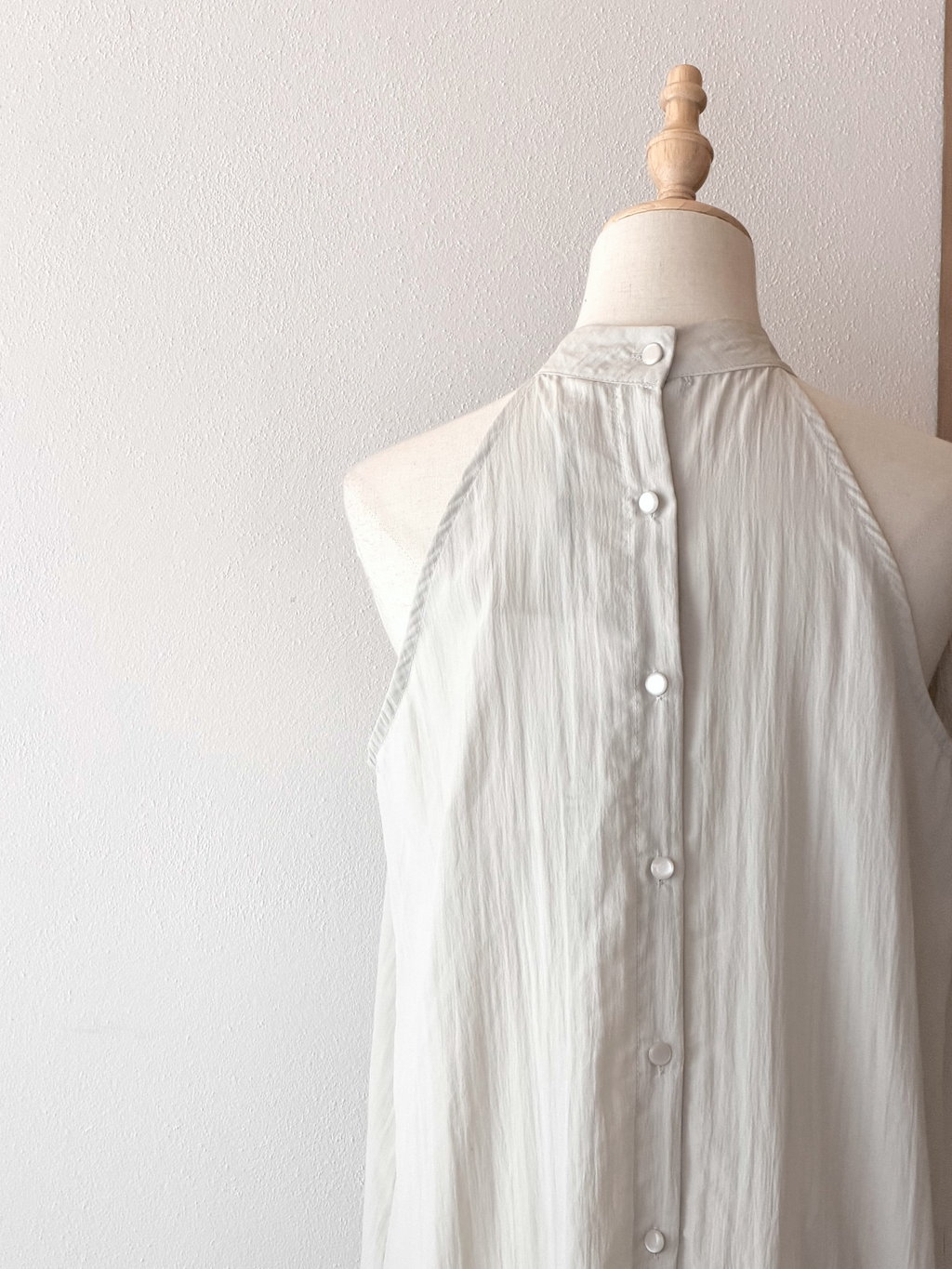 Grey Ease Dress | Abito halter ampio