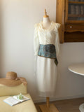 Ivory Grace Set | Camicia in pizzo e gonna in tulle