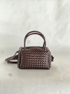 Borsa intrecciata in pelle di agnello