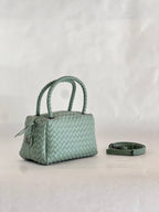 Borsa intrecciata in pelle di agnello
