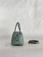 Borsa intrecciata in pelle di agnello
