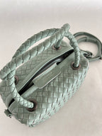 Borsa intrecciata in pelle di agnello