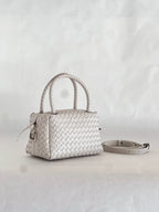 Borsa intrecciata in pelle di agnello