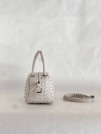 Borsa intrecciata in pelle di agnello