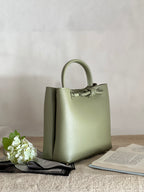 Borsa tote media in pelle intrecciata con dettagli a nodo