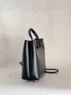 Borsa tote media in pelle intrecciata con dettagli a nodo