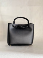 Borsa tote media in pelle intrecciata con dettagli a nodo