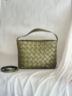 Borsa secchiello oversize in pelle di agnello – Nero
