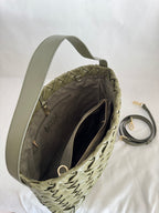 Borsa secchiello oversize in pelle di agnello – Nero