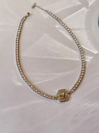 Rosé Crystal Necklace | Collana con rosa e cristalli