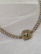 Rosé Crystal Necklace | Collana con rosa e cristalli