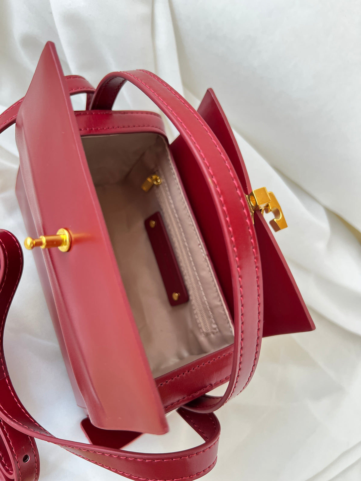 Borsa “Regalo” in vera pelle – Rosso intenso