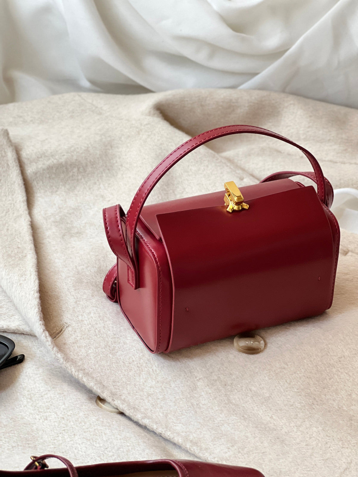 Borsa “Regalo” in vera pelle – Rosso intenso