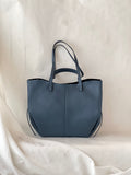 Borsa hobo oversize in pelle di vitello – Neve blu