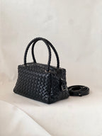 Borsa intrecciata in pelle di agnello