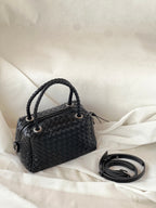 Borsa intrecciata in pelle di agnello