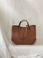 Borsa hobo oversize in pelle di vitello – Caramello