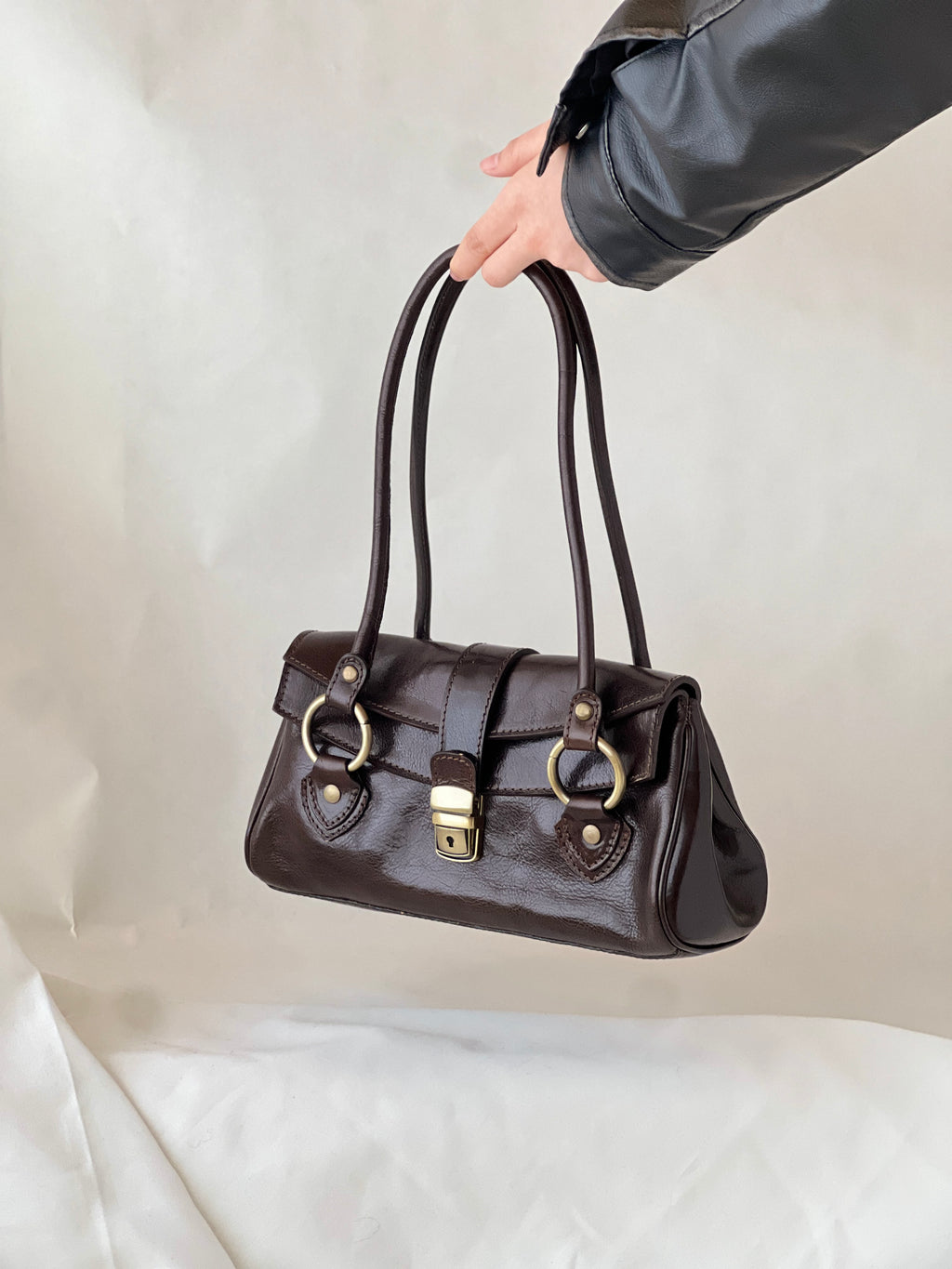 Borsa vintage in pelle oliata – Stile fiorentino
