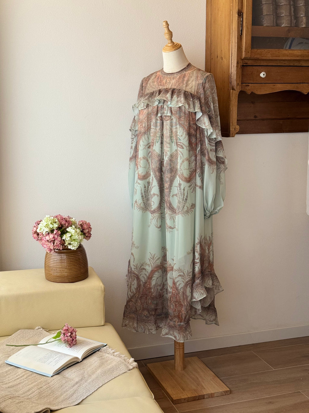 Mint Breeze Ruffle Dress