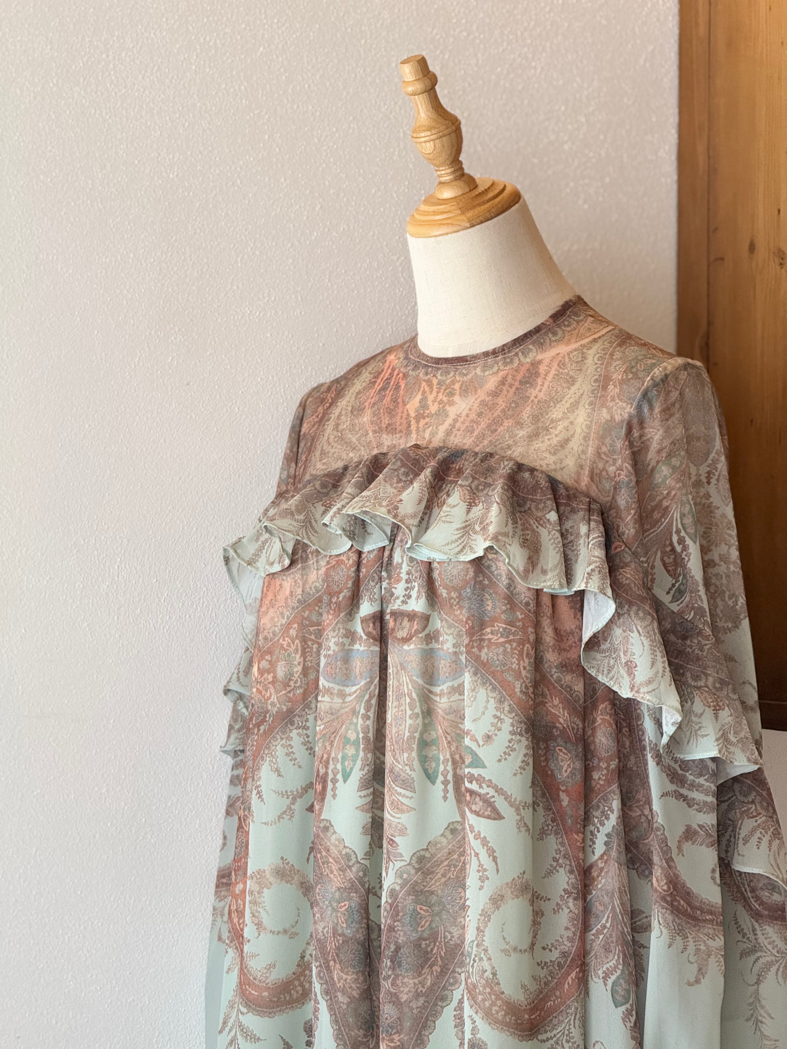 Mint Breeze Ruffle Dress