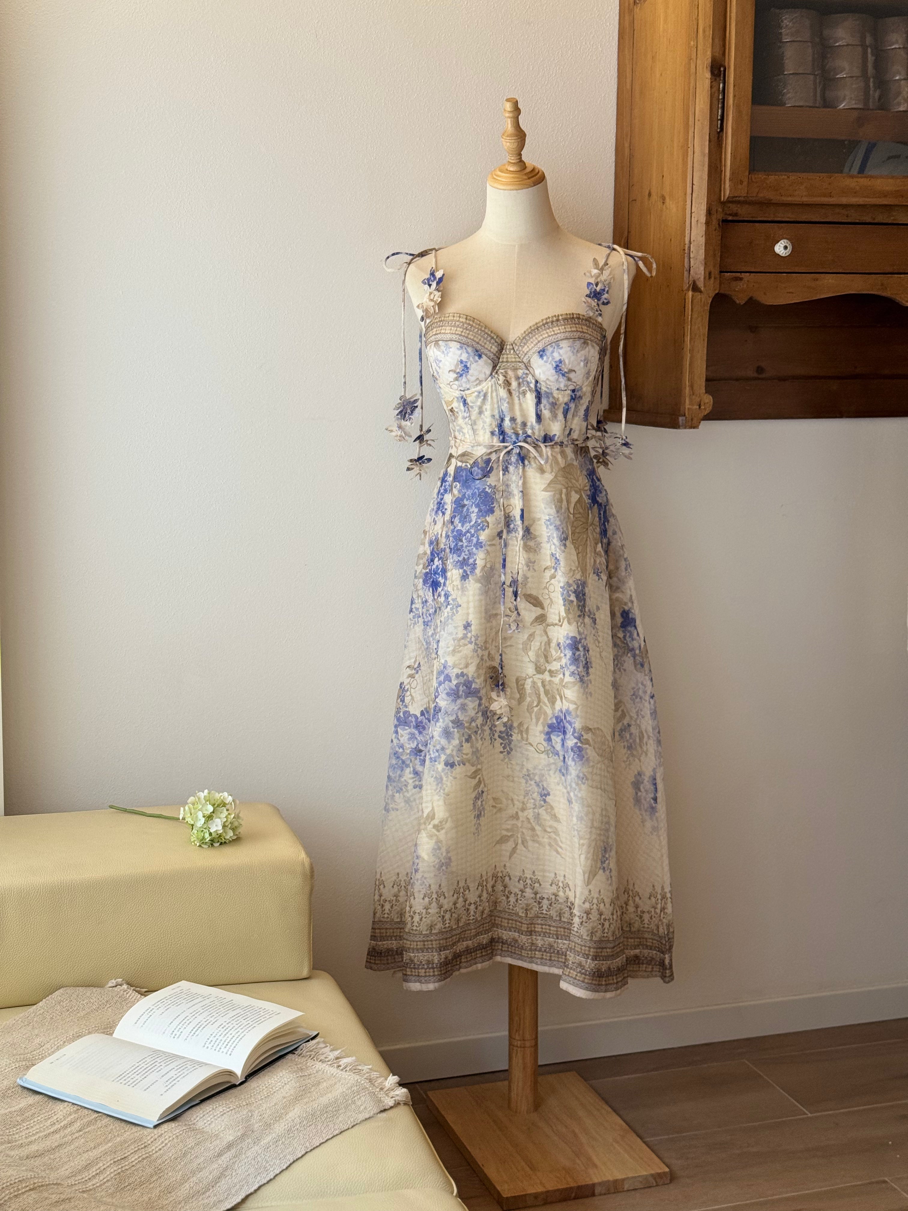 Blue Petal Corset Dress