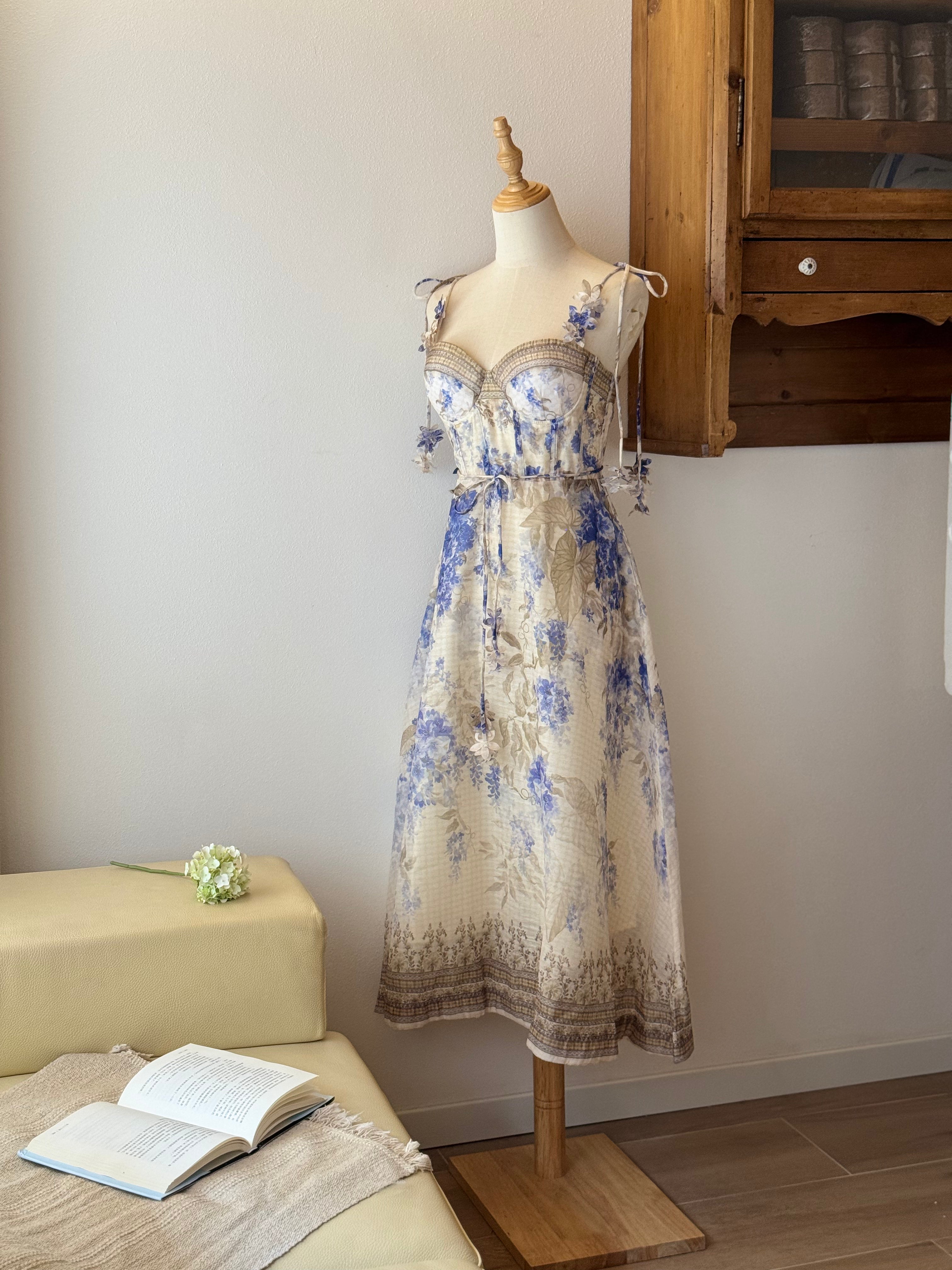 Blue Petal Corset Dress